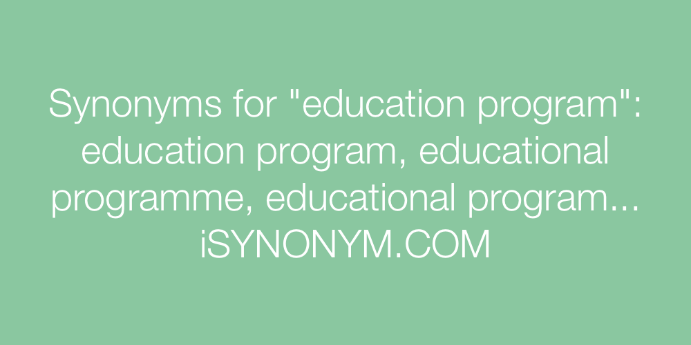 Synonyms education program