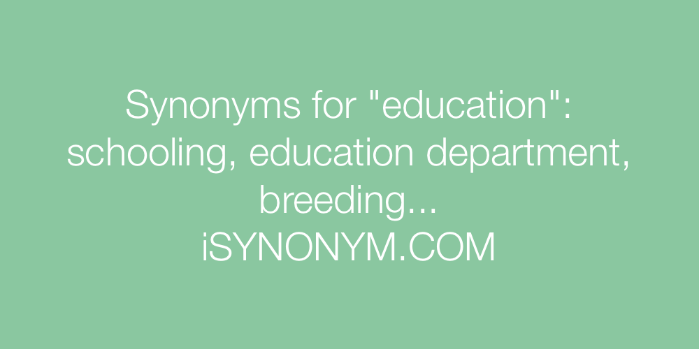 Synonyms education