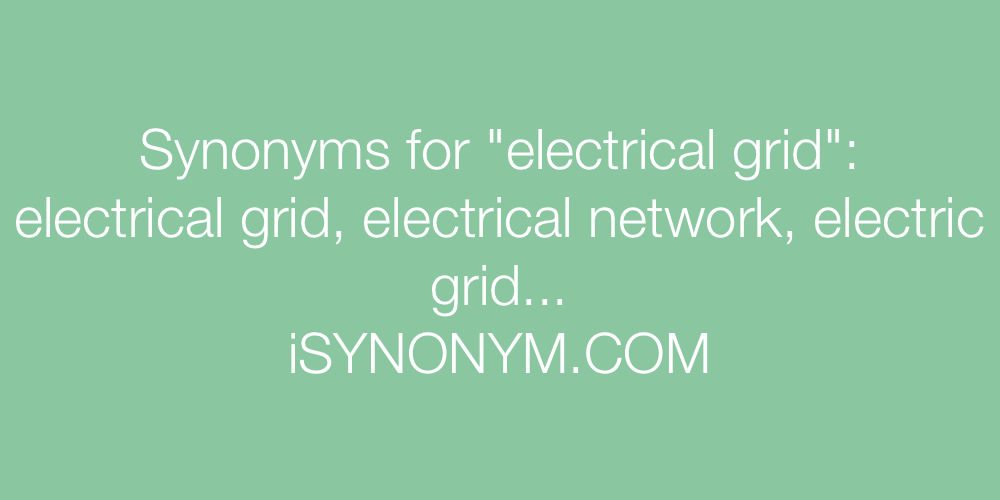 Synonyms electrical grid