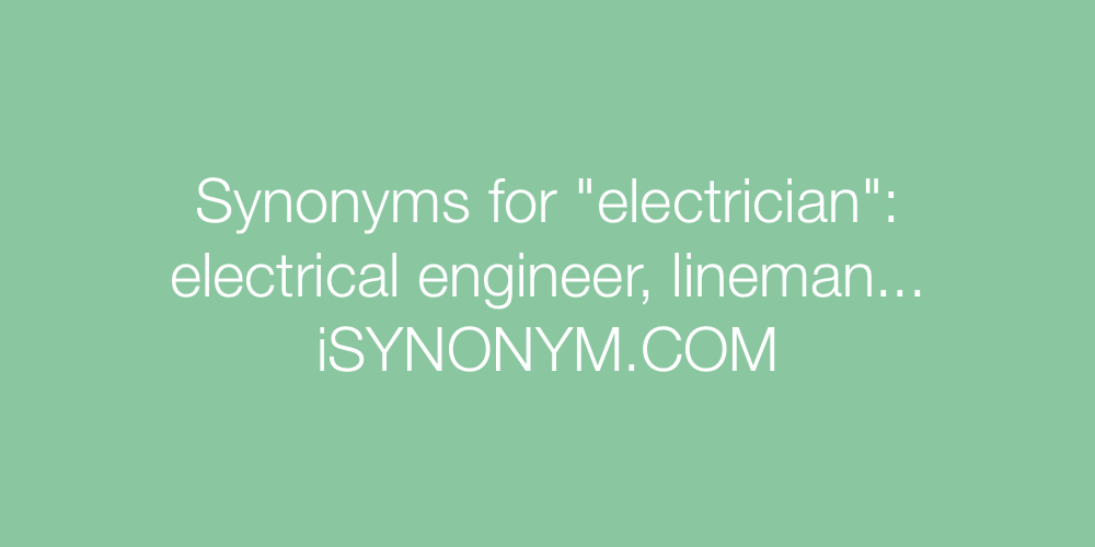 Synonyms electrician