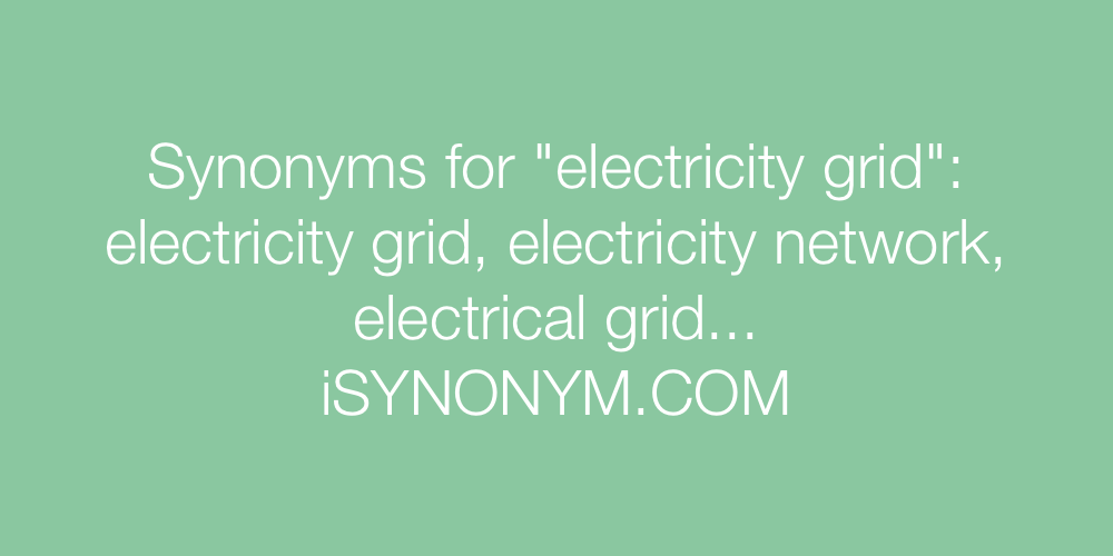 Synonyms electricity grid
