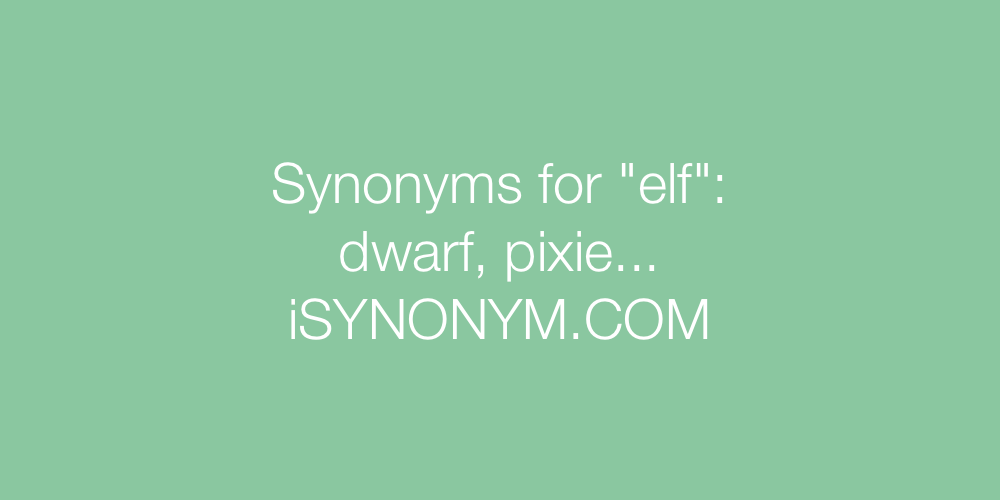Synonyms elf