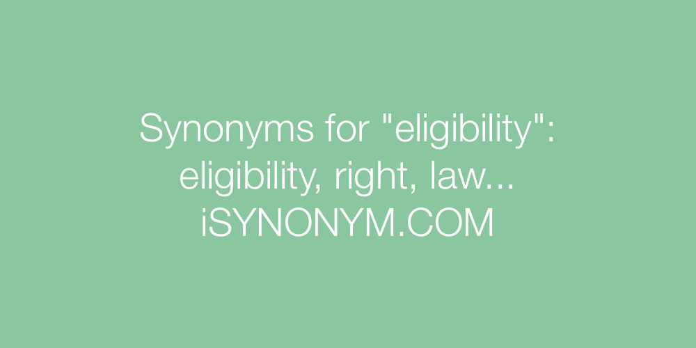 Synonyms eligibility