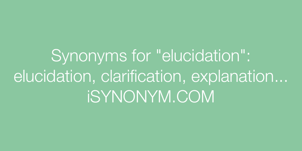 Synonyms elucidation