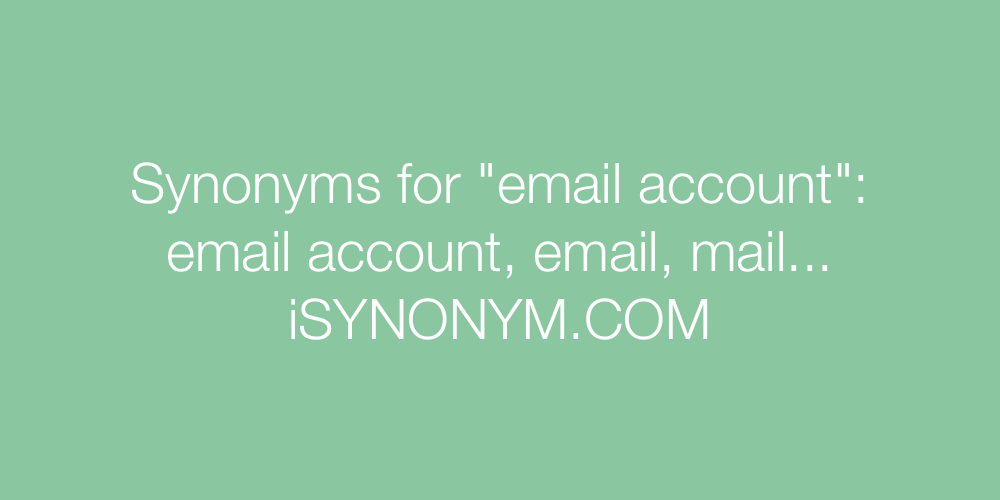 Synonyms email account