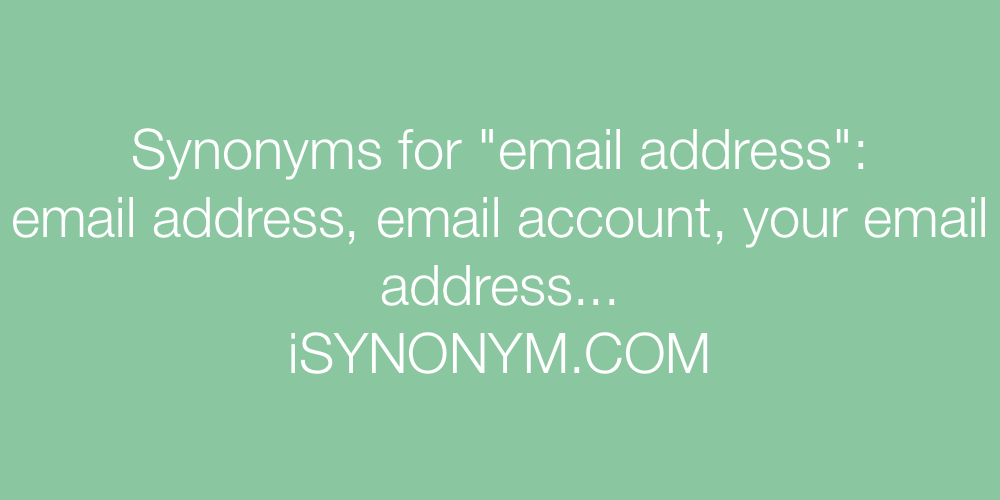 Synonyms email address