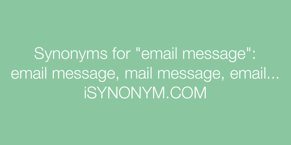 Synonyms email message
