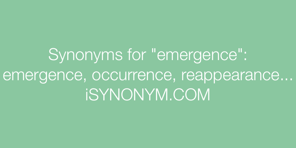 Synonyms emergence