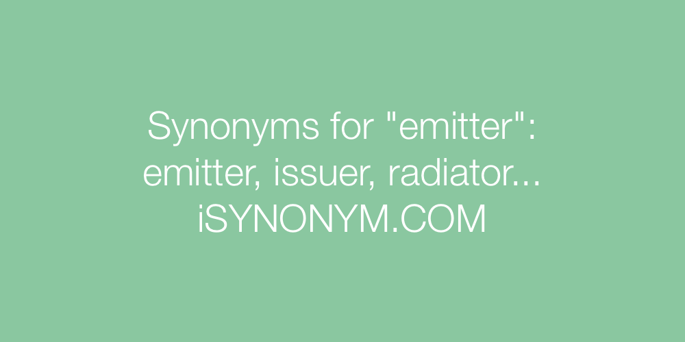 Synonyms emitter