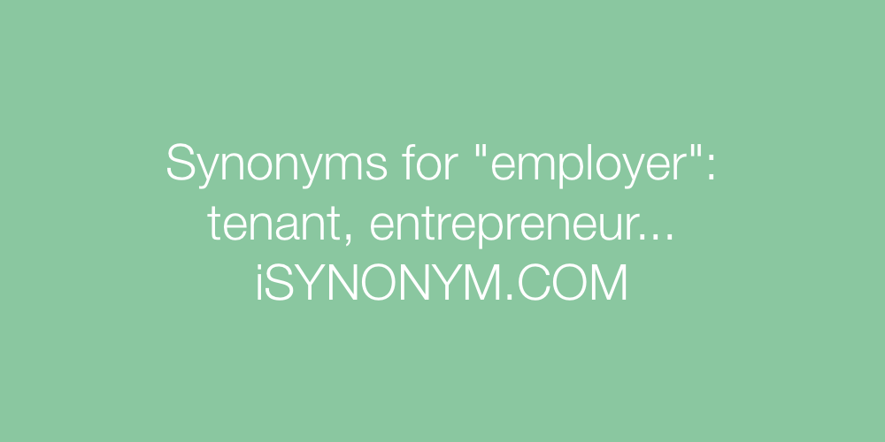 Synonyms employer