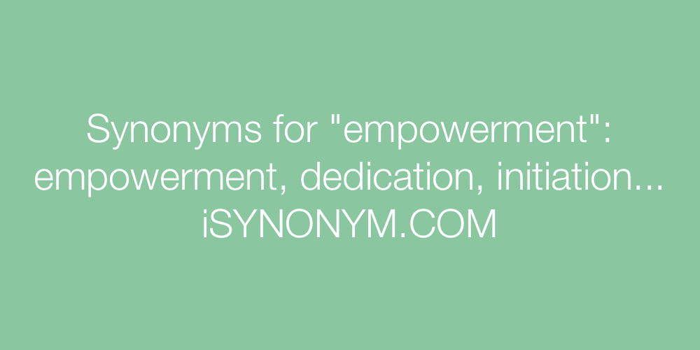 Synonyms empowerment