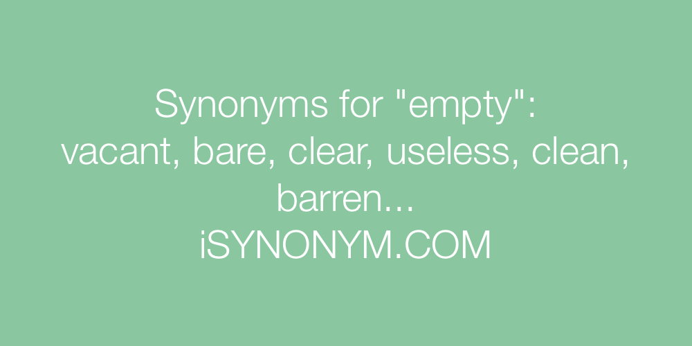 Synonyms empty
