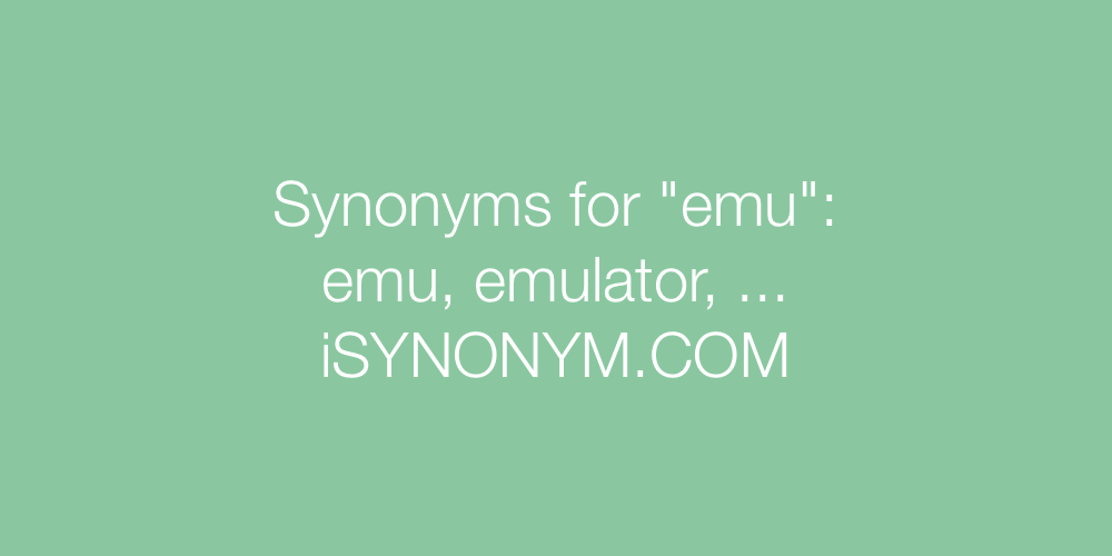 Synonyms emu