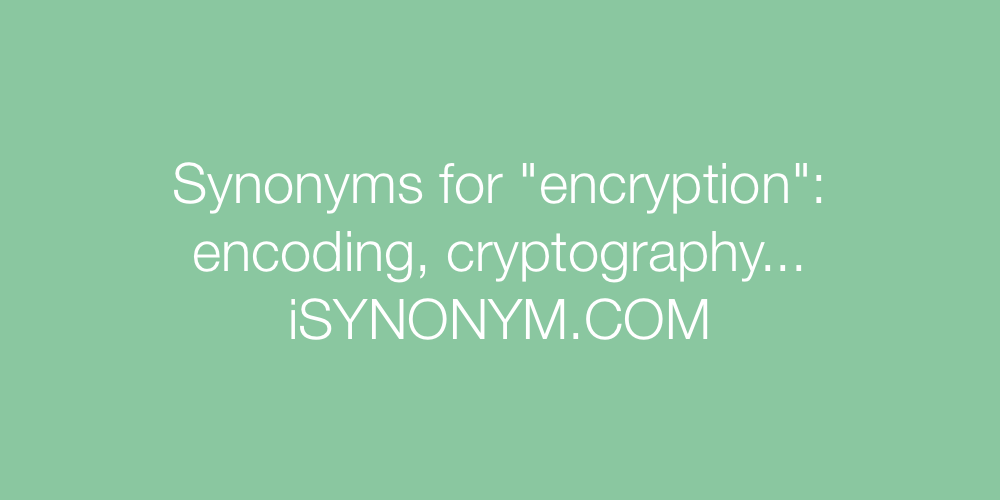 Synonyms encryption