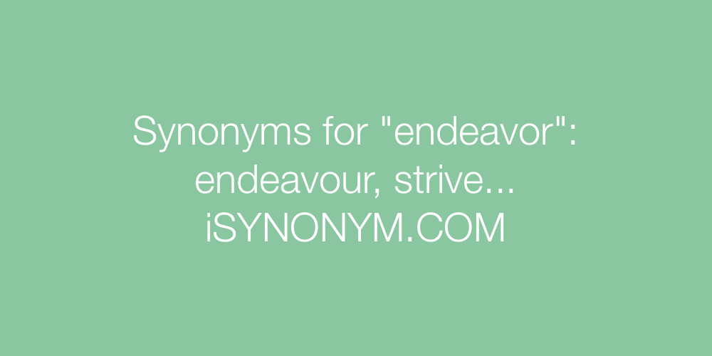 Synonyms endeavor