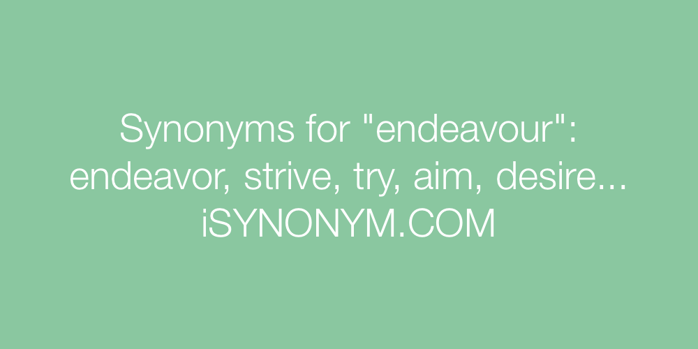 Synonyms endeavour