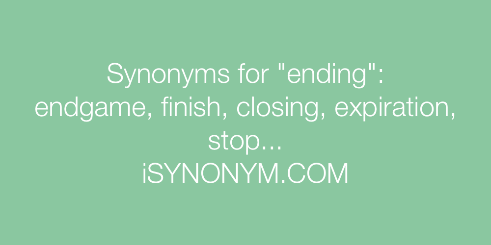 Synonyms ending