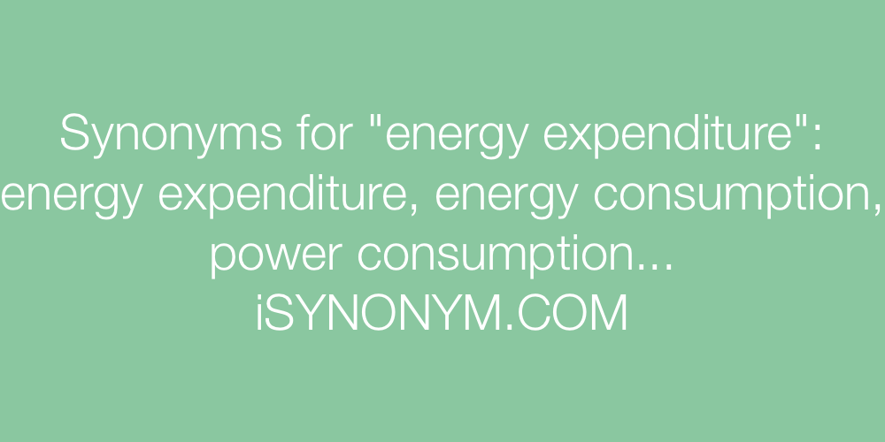 Synonyms energy expenditure