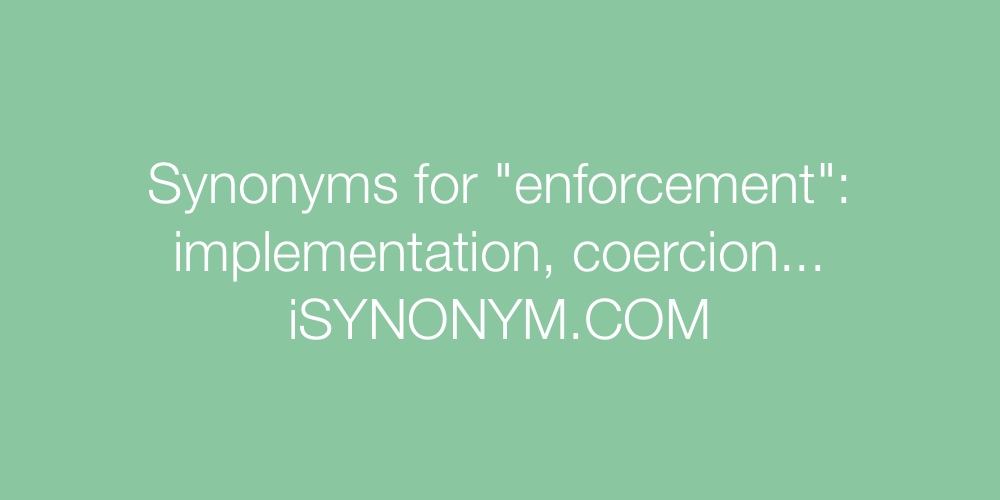 Synonyms enforcement