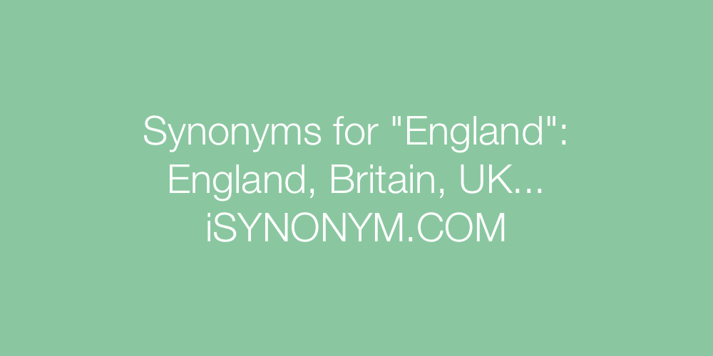 Synonyms England