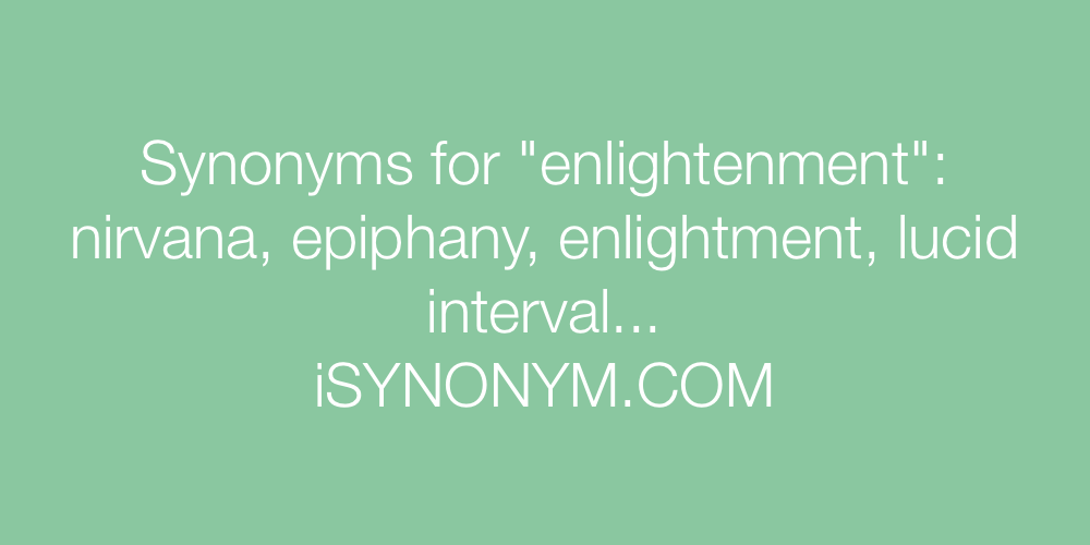 Synonyms enlightenment