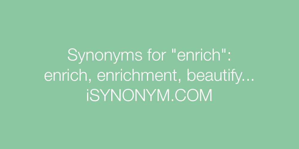 Synonyms enrich
