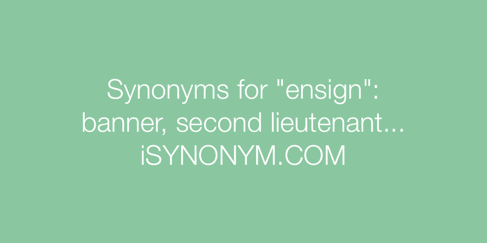 Synonyms ensign