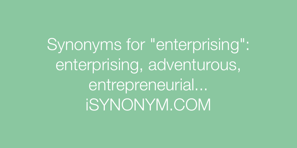 Synonyms enterprising