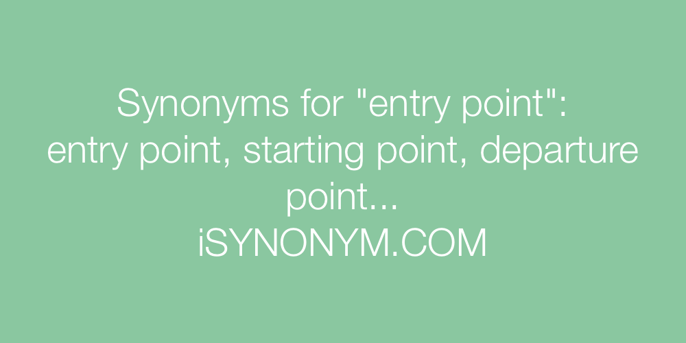 Synonyms entry point