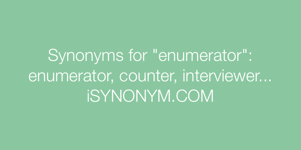 Synonyms enumerator