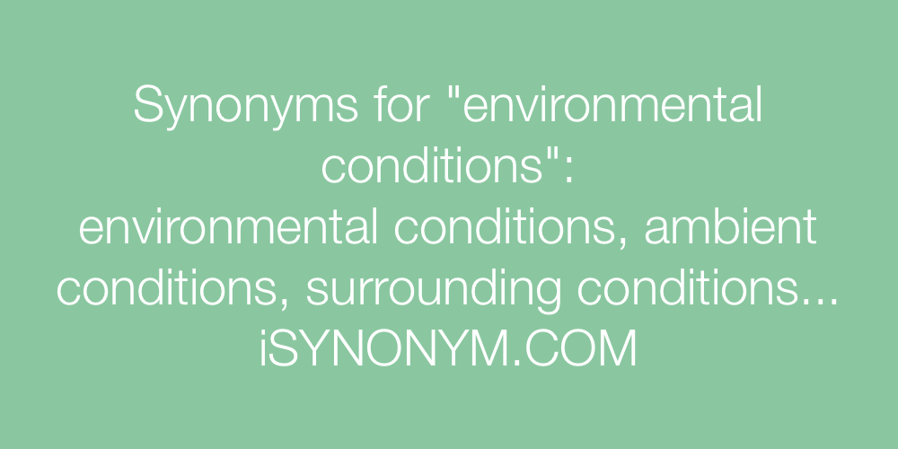 Synonyms environmental conditions