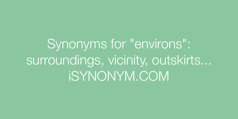 Synonyms environs