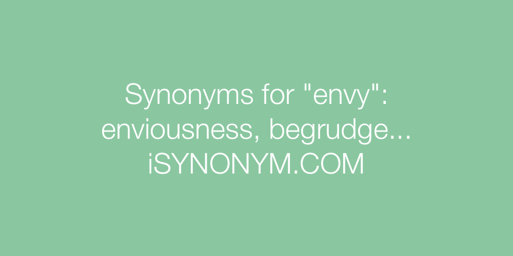 Synonyms envy