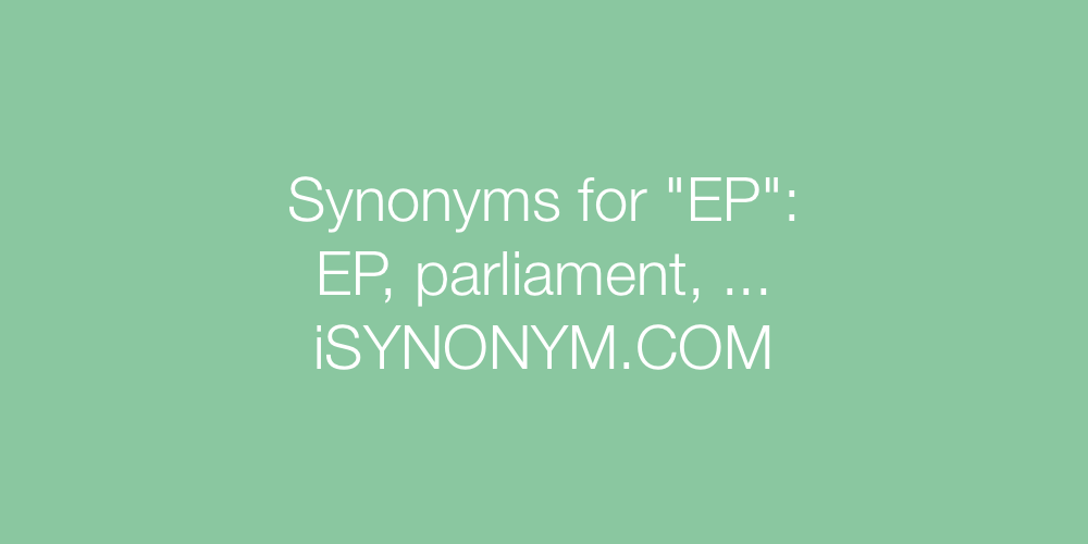 Synonyms EP
