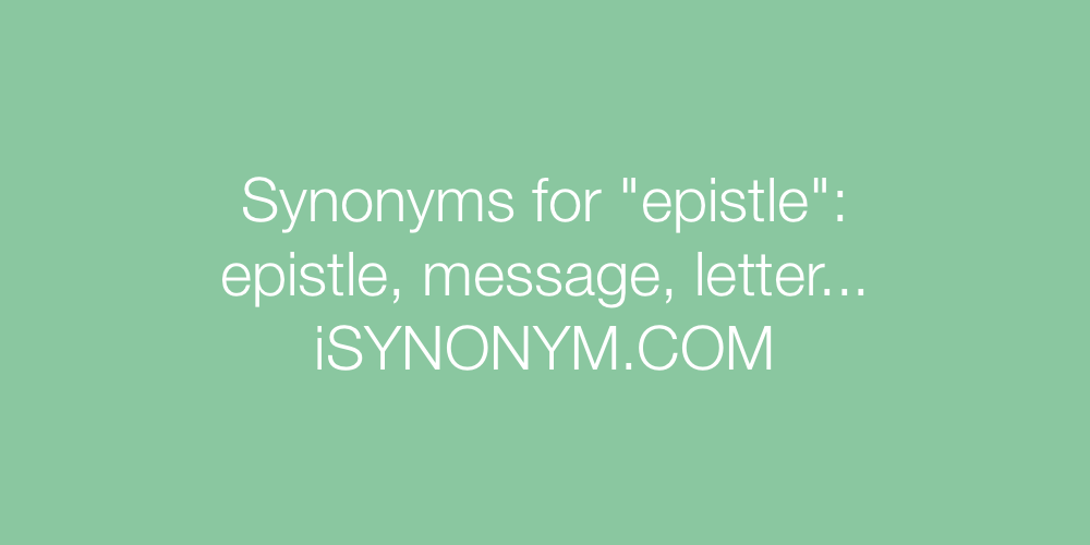 Synonyms epistle