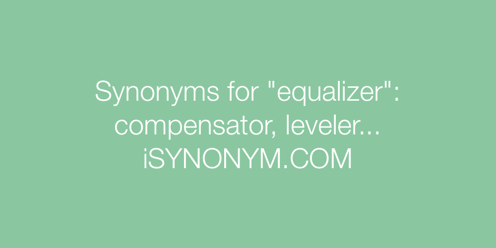 Synonyms equalizer