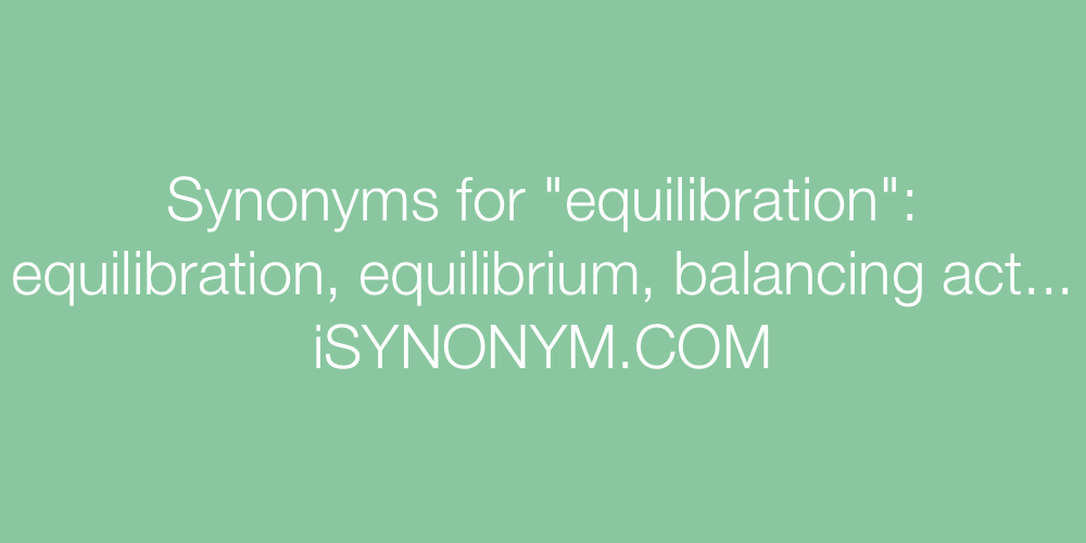 Synonyms equilibration