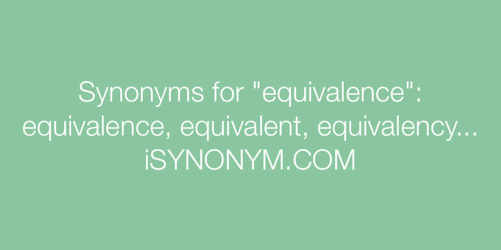 Synonyms equivalence