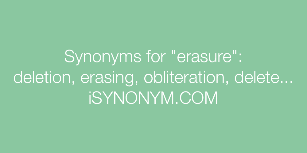 Synonyms erasure