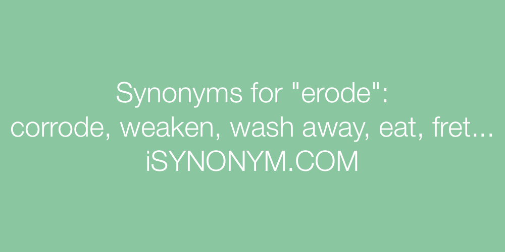 Synonyms erode