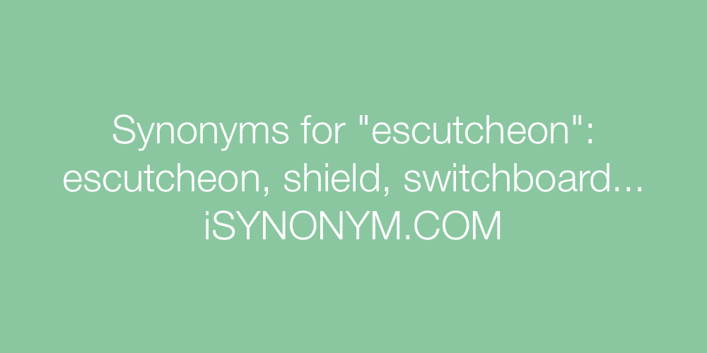 Synonyms escutcheon