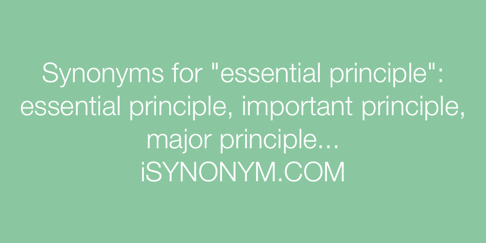 Synonyms essential principle