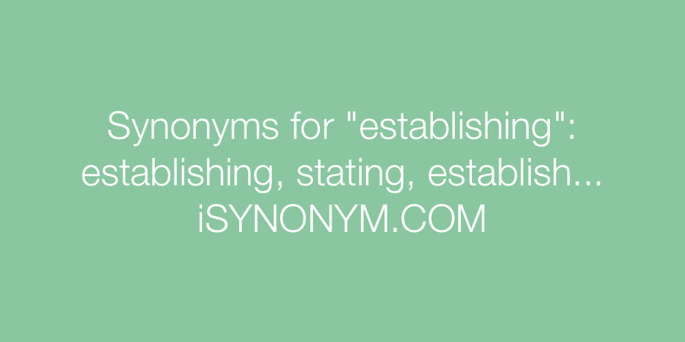 Synonyms establishing
