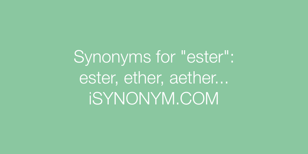 Synonyms ester