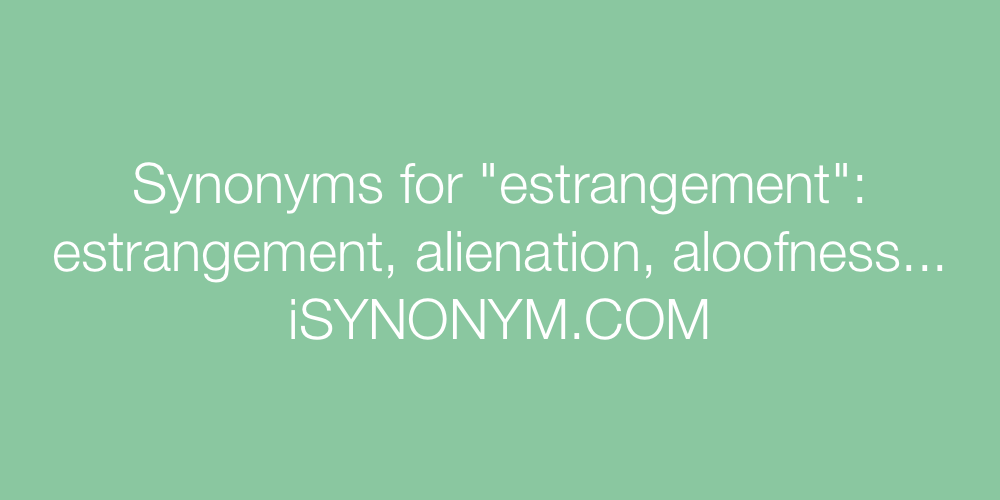 Synonyms estrangement