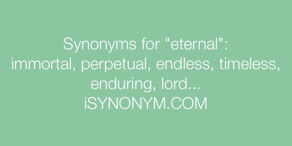 Synonyms eternal