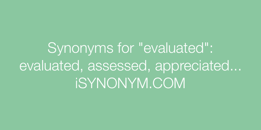 Synonyms evaluated