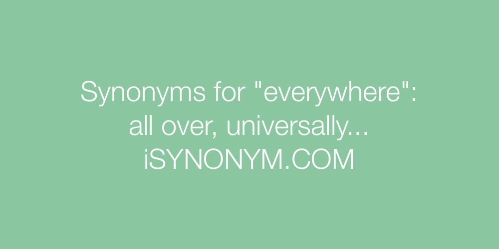 Synonyms everywhere