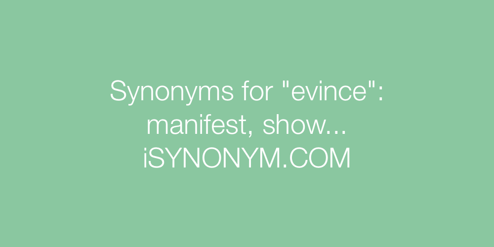 Synonyms evince