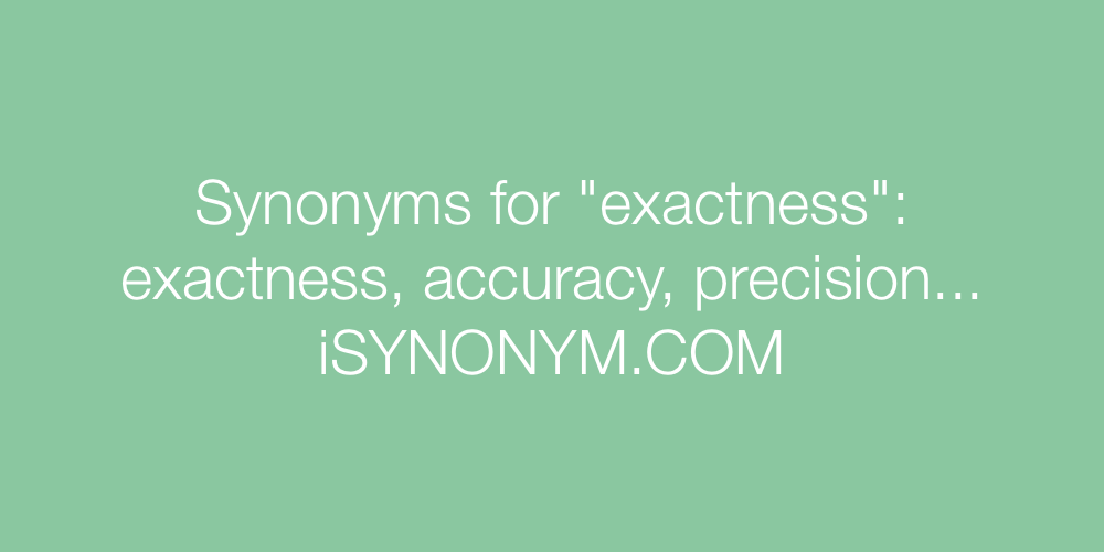 Synonyms exactness